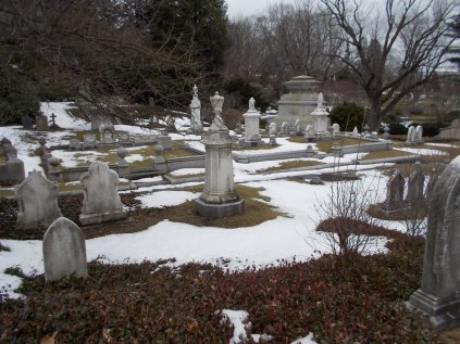 The snow and the stark March landscape lent a perfect atmosphere to my Mount Auburn visit.