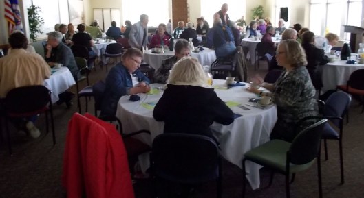 The morning brunch/Movable Feast. Authors spent a few minutes at each table talking about their books. All 72 tickets sold out. Hopefully next year they will make it even bigger!