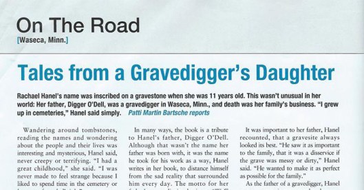 The article appears in the August 2013 issue of American Cemetery magazine.