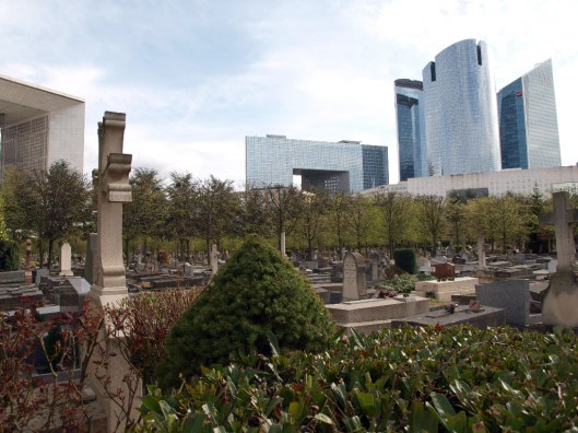 You can see how the historical sits right in the shadow of the modern. Not everyone is pleased with this area of Paris--a little too modern, a little too suburban.