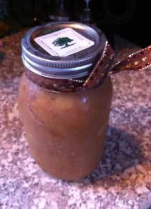 I left with a gift of homemade applesauce! Tell me where, if you gave a reading in New York or L.A. or Chicago, you would get a gift like this!