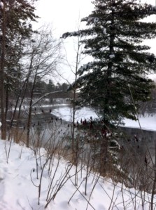 The Mississippi River is rather small and very clean as it winds through Grand Rapids. The mighty Mississippi starts about 75 miles away, near the town of Bemidji.