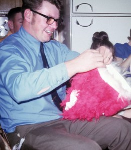 It's pretty easy for me to remember this version of Dad. (Those are furry underpants he received one Christmas!).