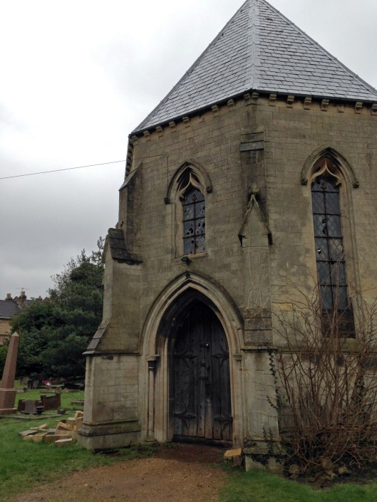 There were about three stone buildings on the property.