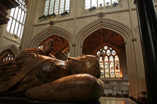 A closer look at the effigy of Bishop James Montagu.