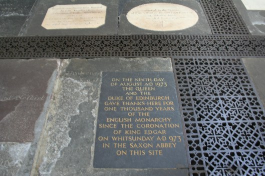 I like this tablet. It's amazing to think that there's been something on this site since 973 A.D. One thousand years of English monarchy. Wow. 