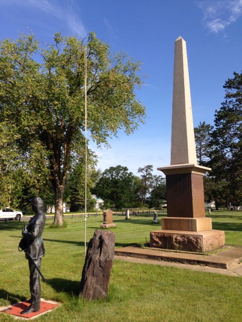 The Civil War memorial.
