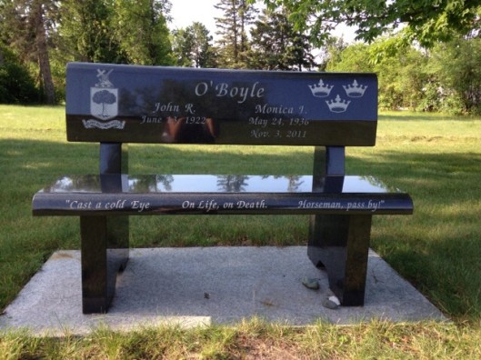 I love finding literary references in cemeteries. Do you know on whose famous headstone that inscription appears?