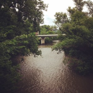 The Root River in Lanesboro, Minnesota.