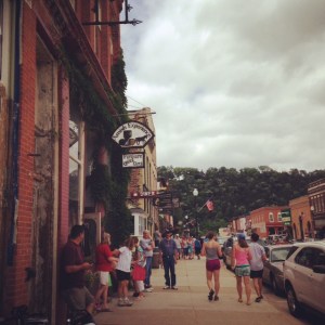 Lanesboro's Main Street. It was the Fourth of July weekend, and the town was packed on Saturday.