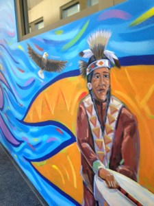 Part of the mural in the corridor.