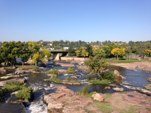 Near the falls for which Sioux Falls is named. Each day was warm and bright.