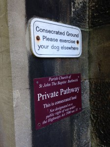 This doesn't happen in the States. I like the designation of "consecrated ground." It gives these places the seriousness and reverence they deserve.