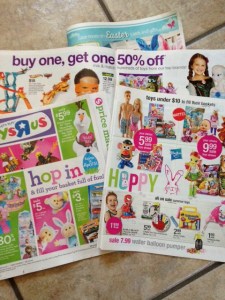 A selection of flyers inserted into Sunday's newspapers.