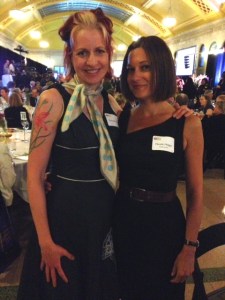 Me and fiction finalist Nicole Helget. It was almost impossible to beat the Marlon James juggernaut this year. His "A Brief History of Seven Killings" won about a zillion awards this year, including the MN Book Award.