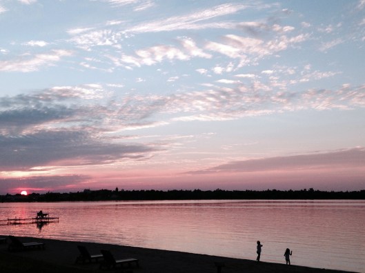 Sunset over Lake Bemidji. Photo by author.