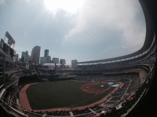 A fish-eye view of Target Field on Saturday, June 6. Photo by author.