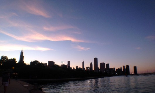 Chicago skyline at dusk. Photo by author.