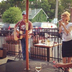 Joe and Ann of The Frye, at the NaKato in North Mankato the evening of July 4. Outdoor music: What we miss during the depths of winter.