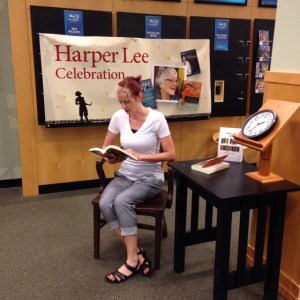 Me reading at the Mankato Barnes & Noble on July 13.