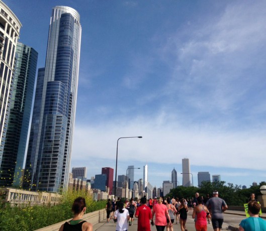 Runners on the last stretch toward downtown. Photo by author.